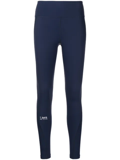 7 DAYS Active logo-print leggings
