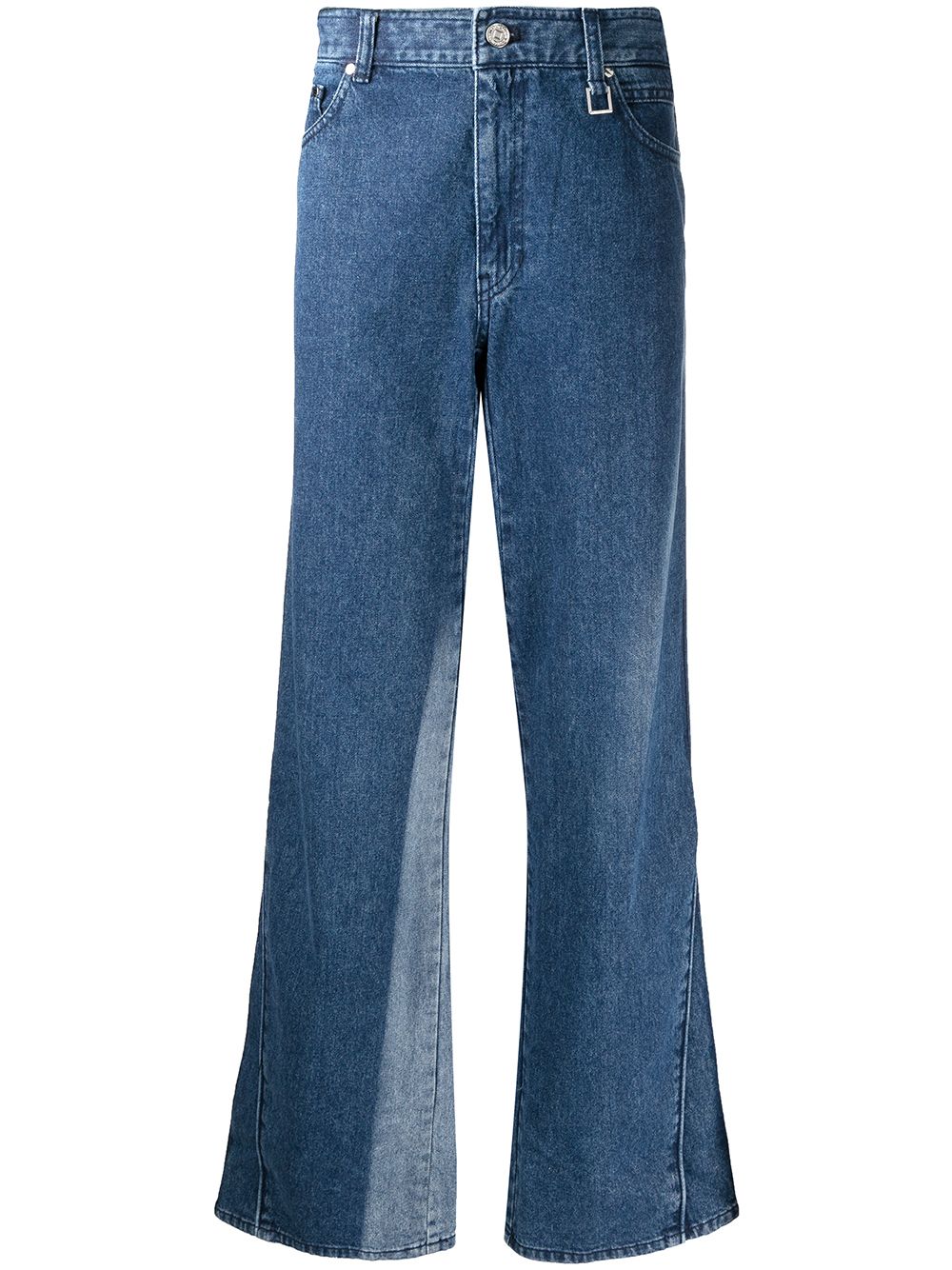 Wooyoungmi wide-leg two-tone Jeans - Farfetch