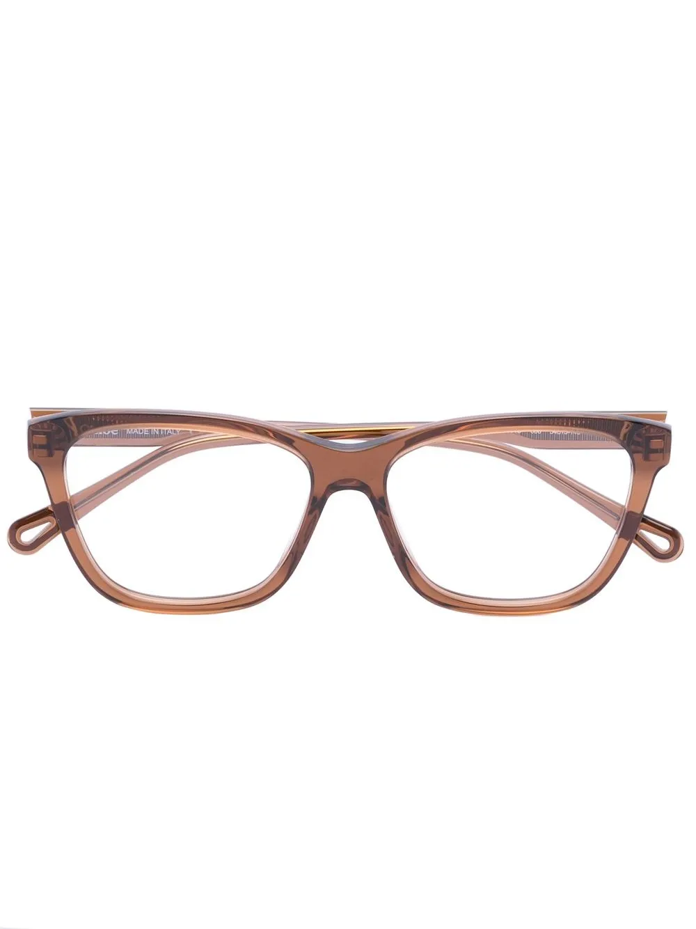 

Chloé Eyewear translucent square-frame glasses - Brown