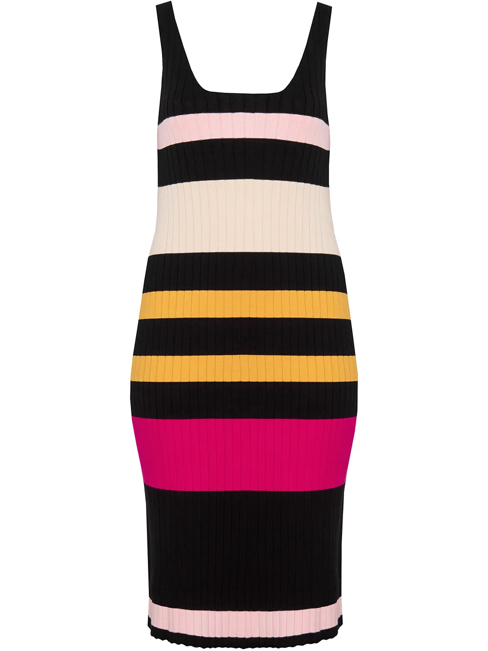 

11 Honoré Rania colour-block midi dress - Black