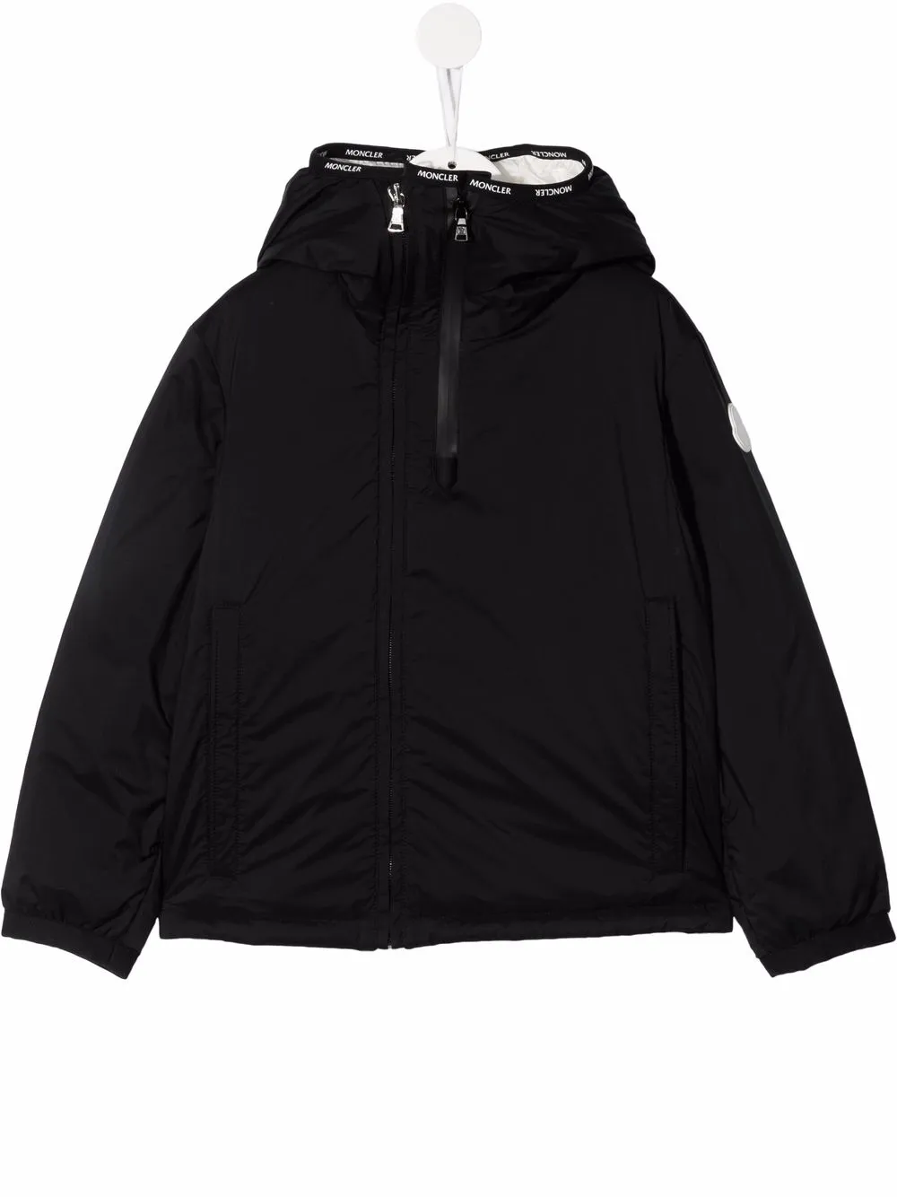 

Moncler Enfant logo-patch hooded padded jacket - Black