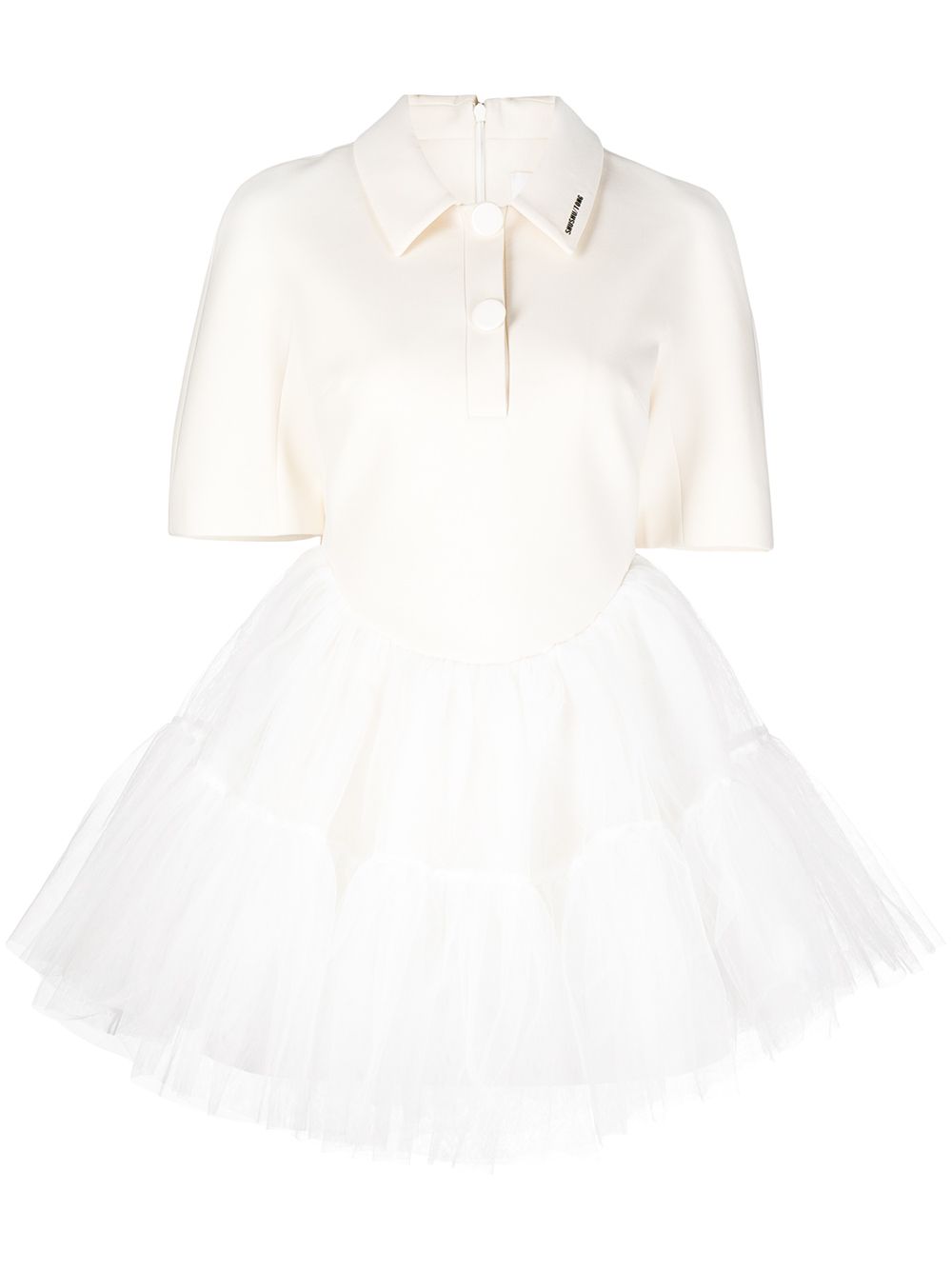 SHUSHU/TONG tulle-skirt Mini Shirt Dress - Farfetch