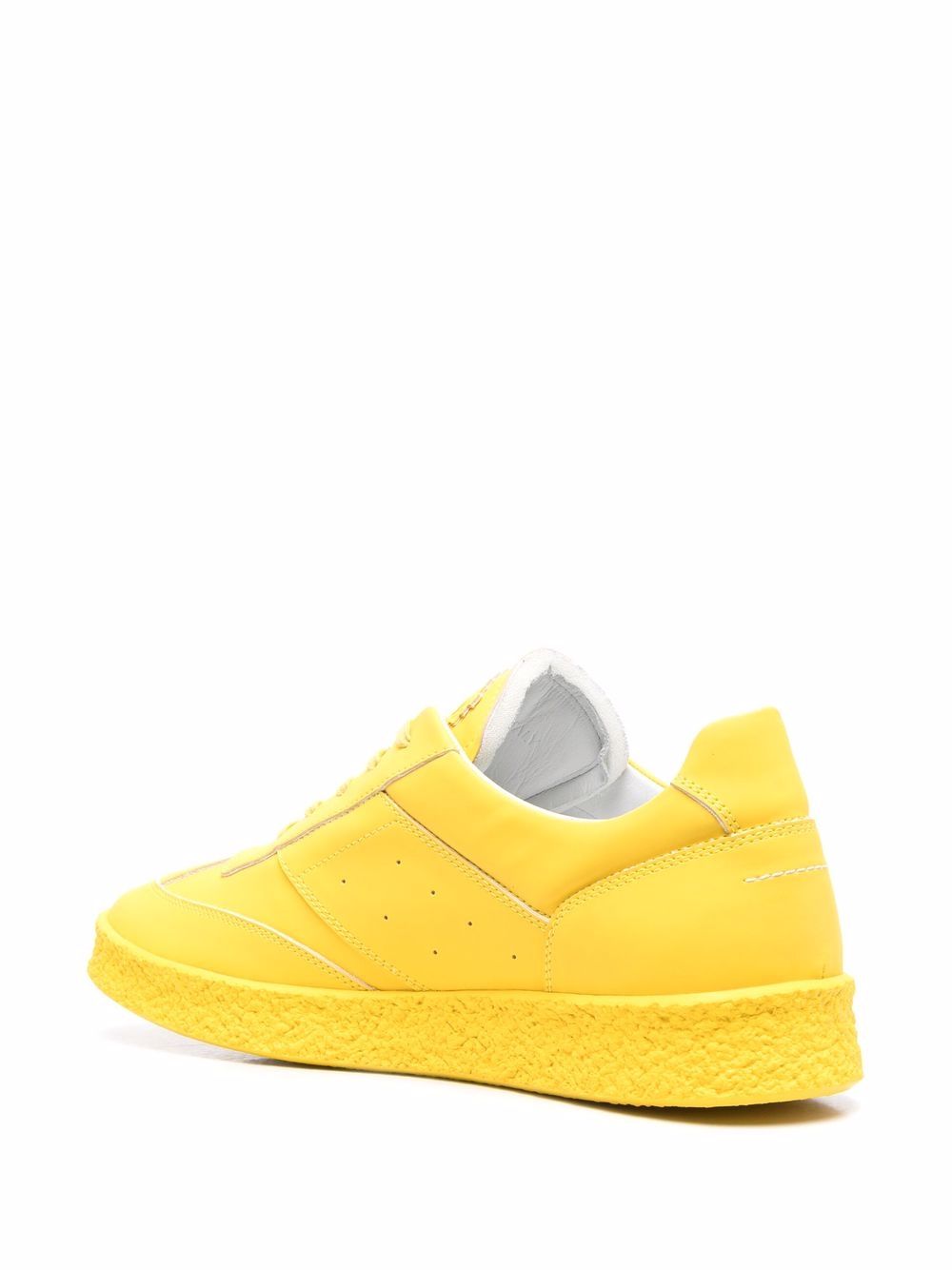 MM6 Maison Margiela embossed-logo tongue sneakers Yellow