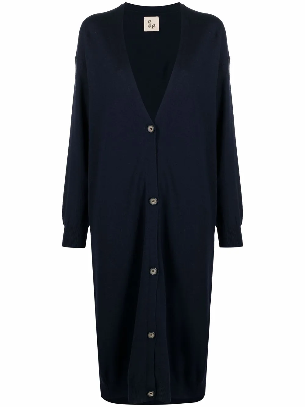 

PAULA V-neck cashmere cardi-coat - Blue