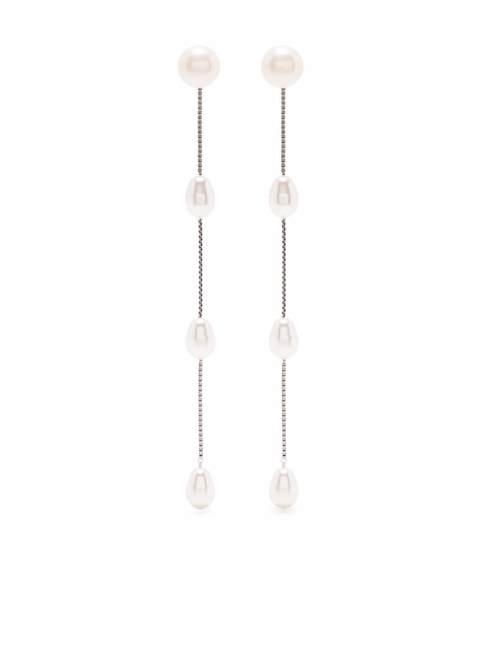 фото Sophie buhai sterling silver medium pearl drop earrings