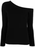 PAULA cold-shoulder knit jumper - Black