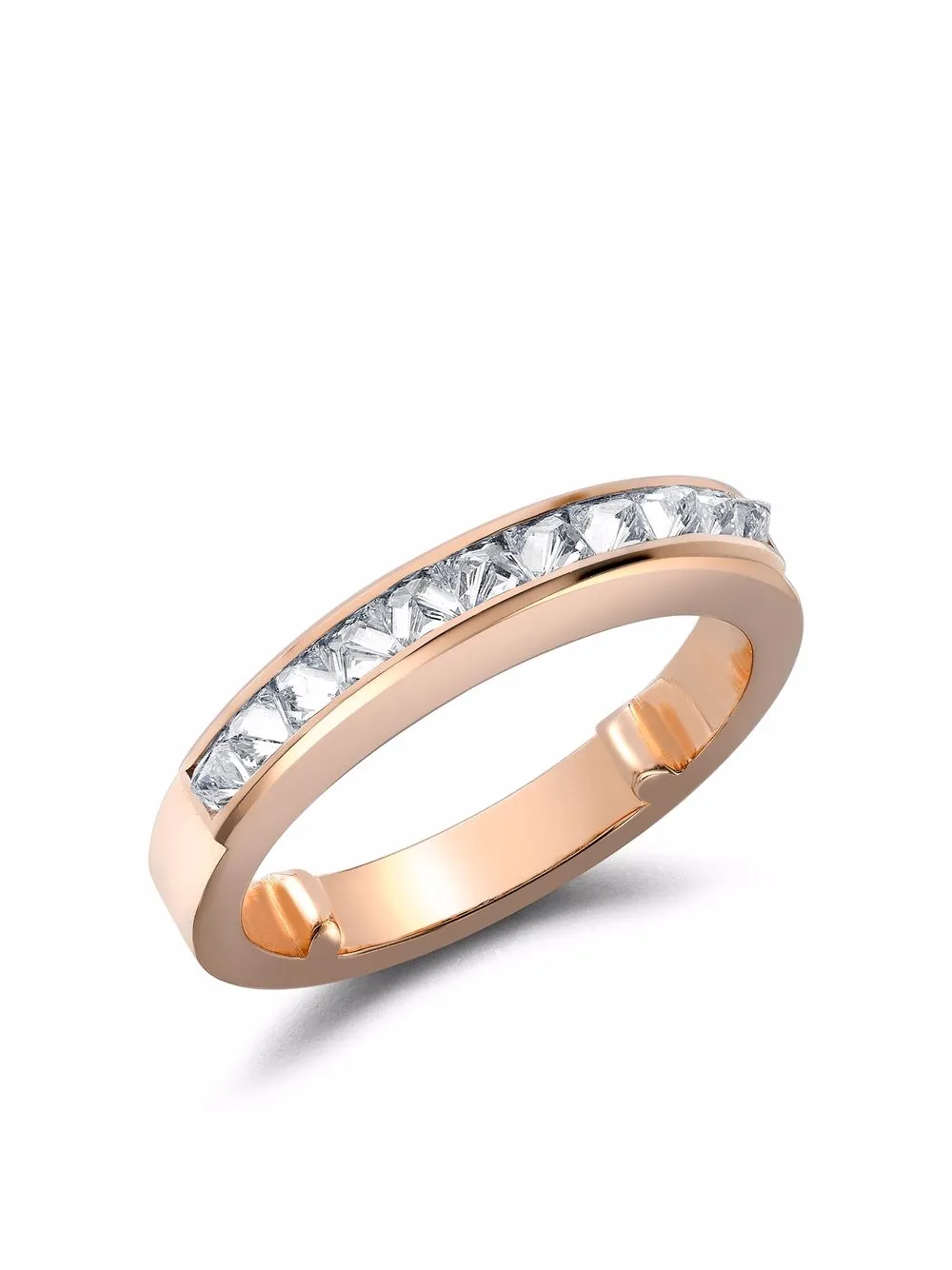  Pragnell 18kt Rotgoldring Mit Diamanten   Rosa 