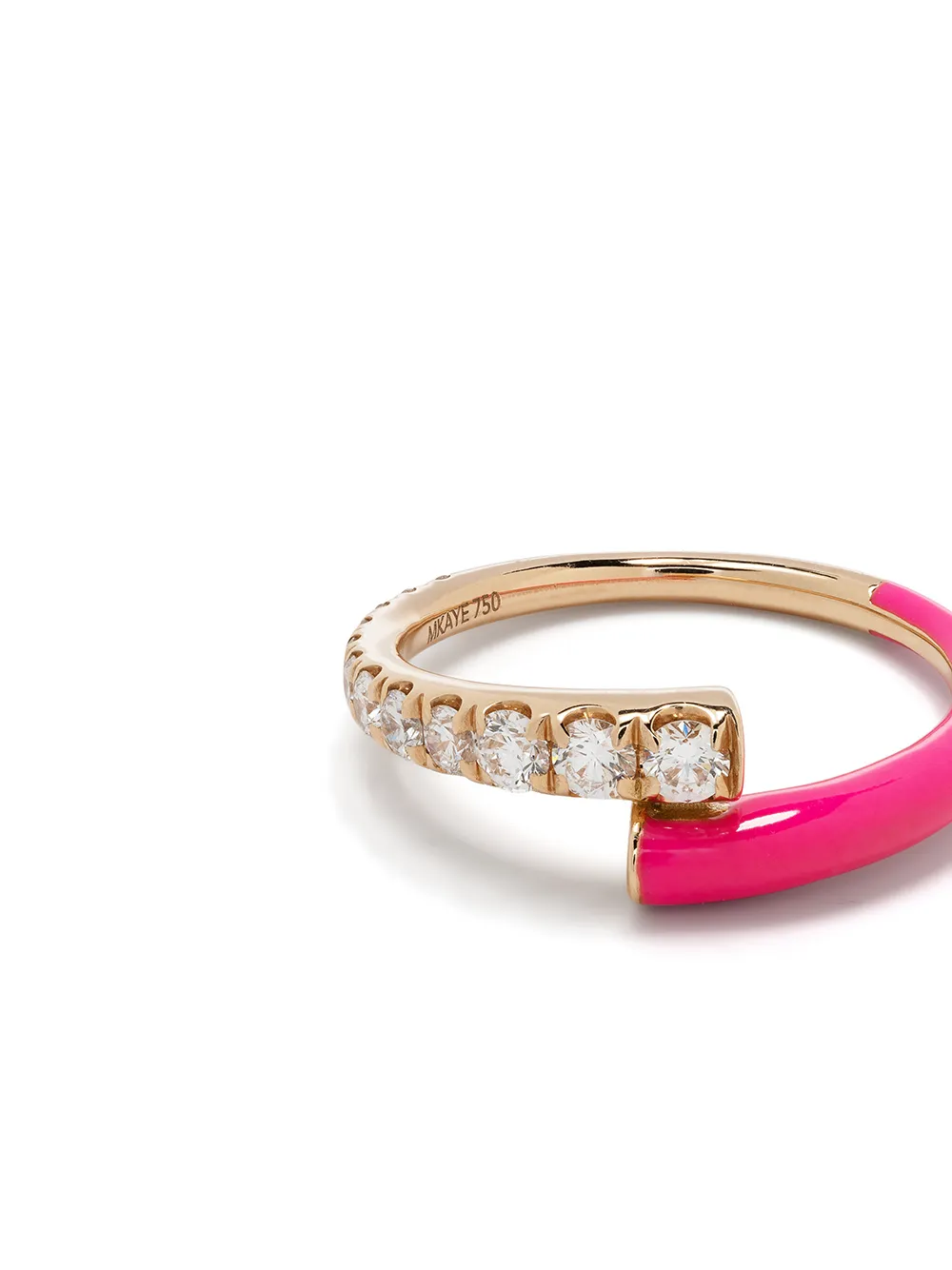 Melissa Kaye 18kt Rose Gold Lola Diamond Ring, view 3