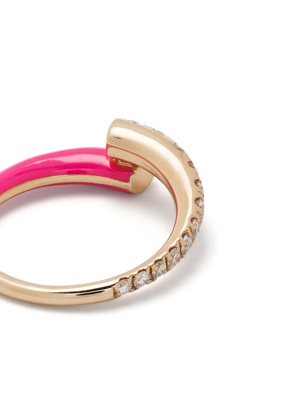 Melissa Kaye 18kt Rose Gold Lola Diamond Ring, view 4