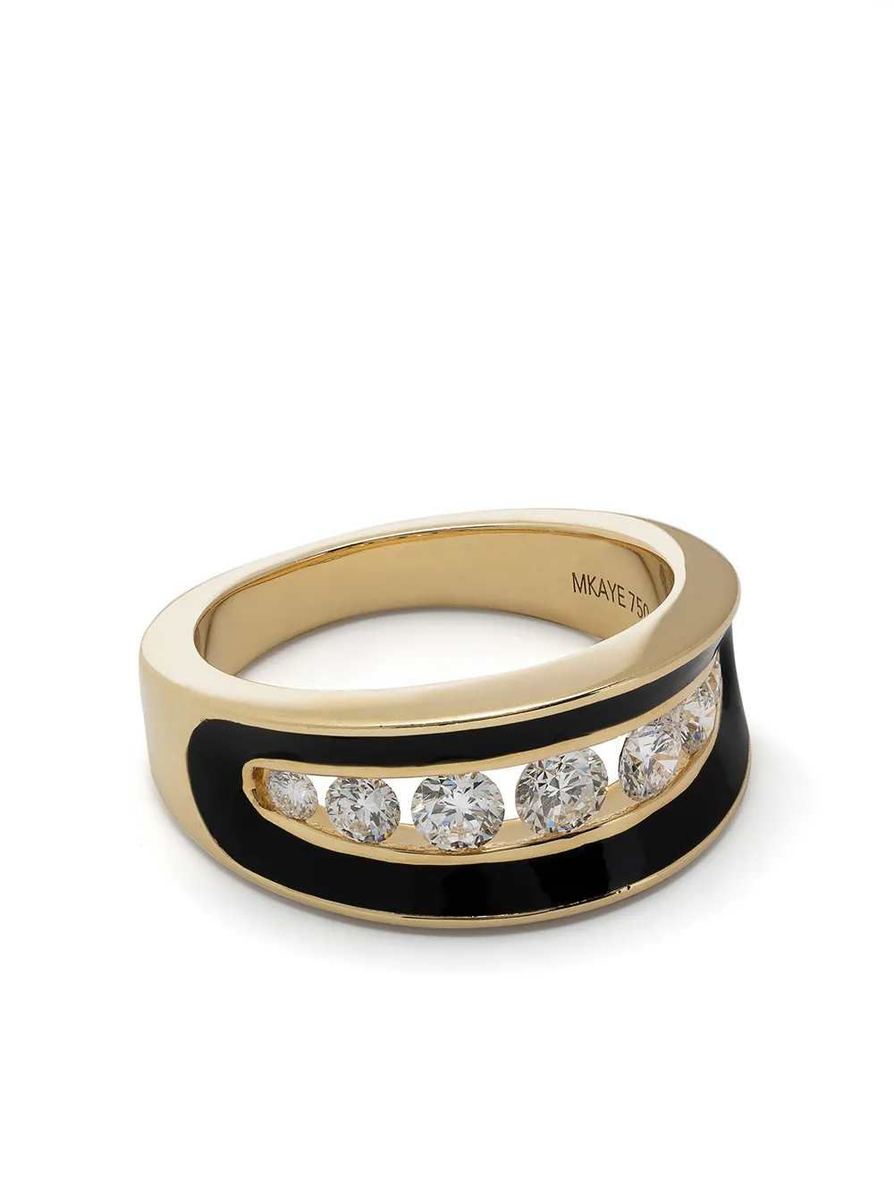 

Melissa Kaye anillo Anya en oro amarillo de 18kt con diamantes - Dorado