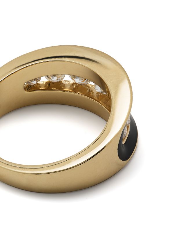 Melissa Kaye Anya 18kt Yellow Gold Ring With Diamonds Womens Jewellery Rings 