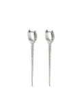 Melissa Kaye 18kt white gold large Lola Needle diamond earrings - Silver