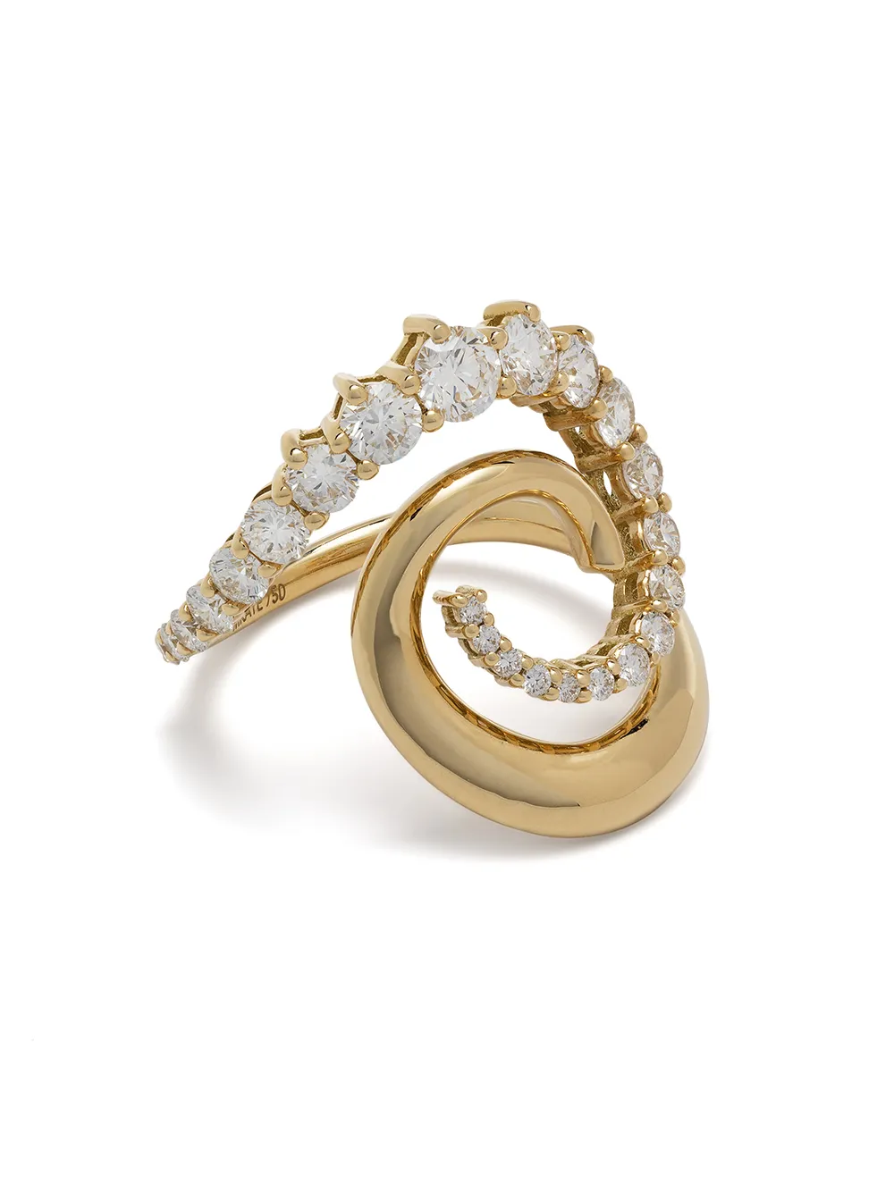 

Melissa Kaye anillo Riley en oro amarillo de 18kt con diamantes - Dorado