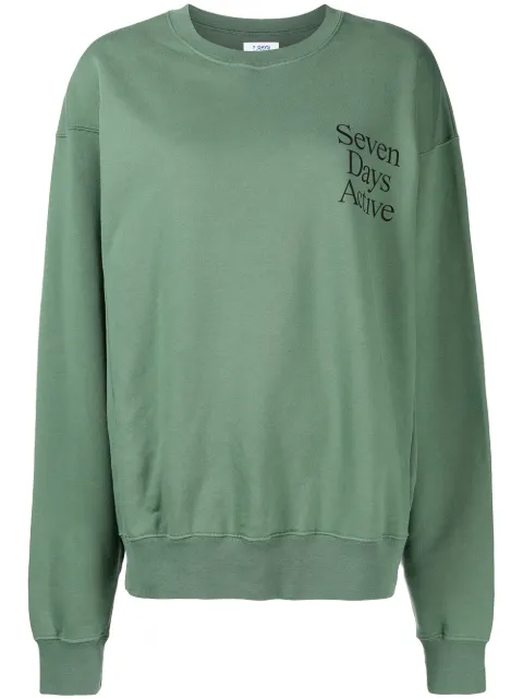 7 DAYS Active logo-print crew neck sweatshirt