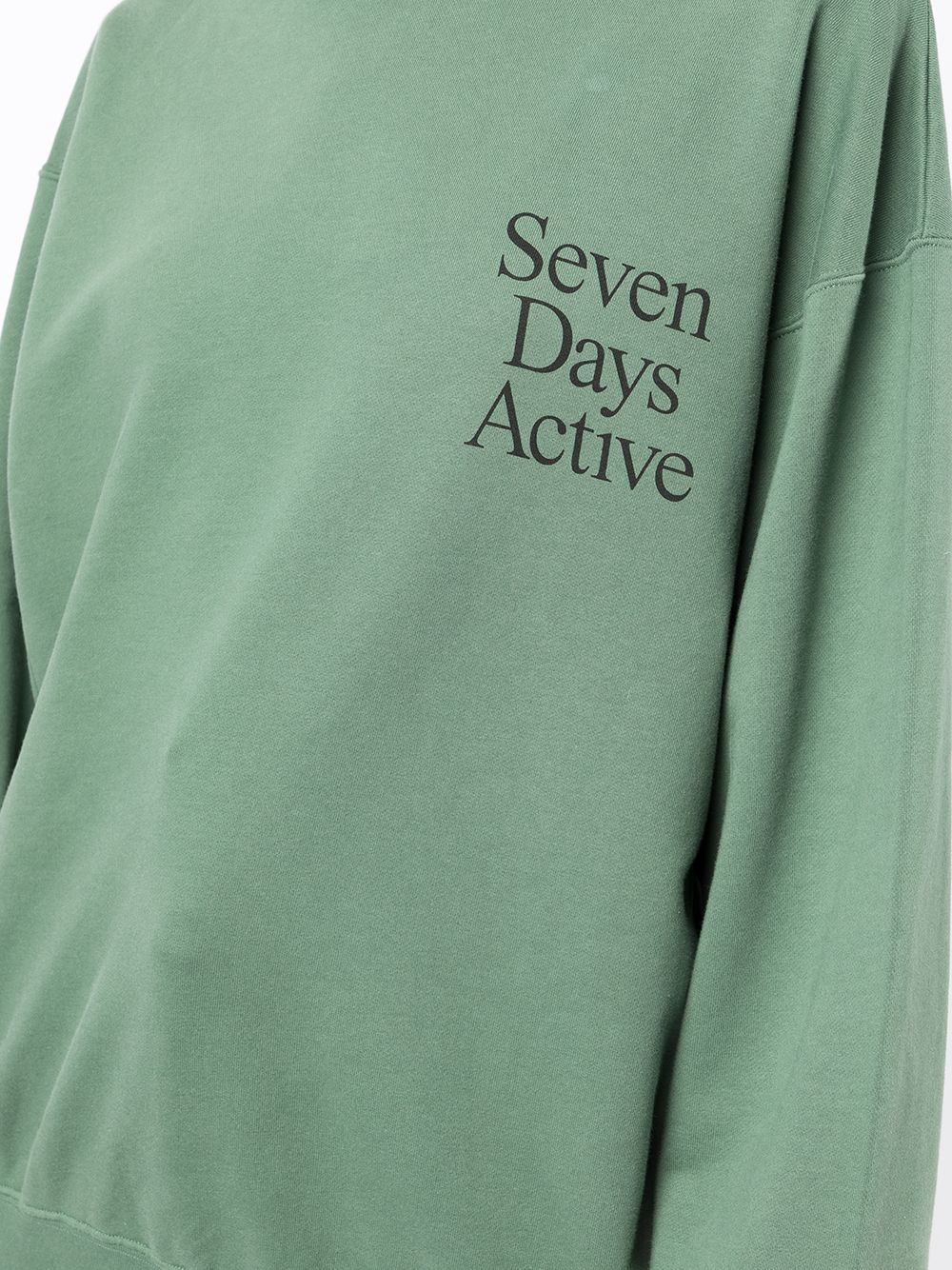 фото 7 days active logo-print crew neck sweatshirt