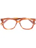 Chloé Eyewear wavy arms rectangle-frame glasses - Orange
