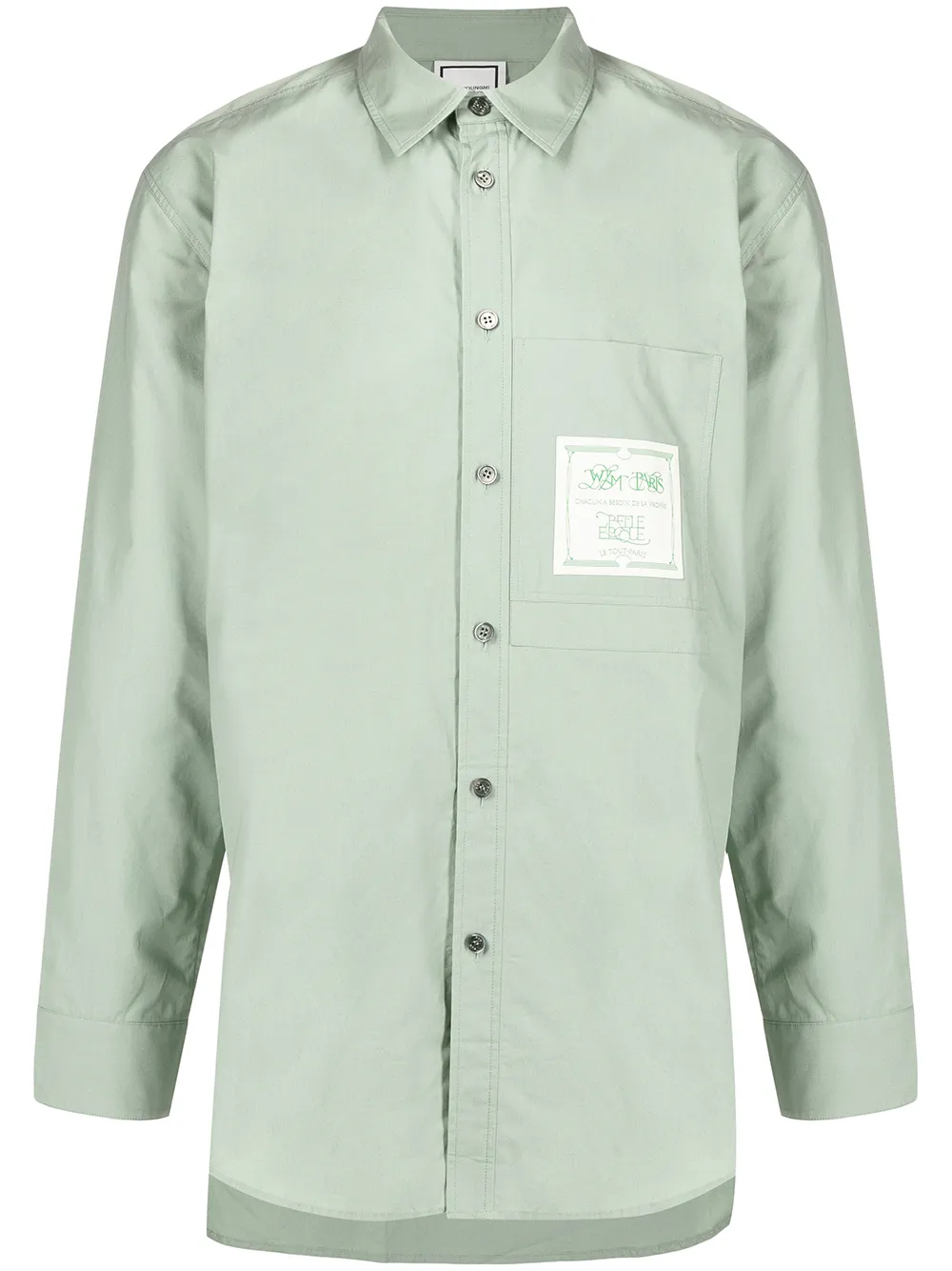 

Wooyoungmi camisa con parche del logo - Verde