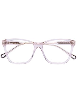 Chloé Eyewear Transparent square-frame Sunglasses - Farfetch