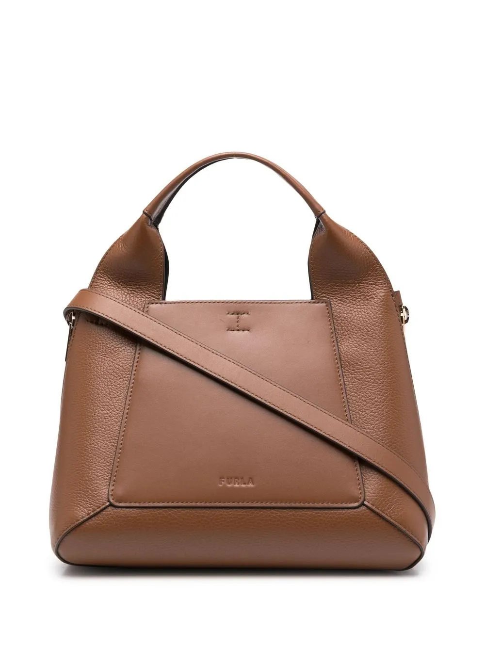 

Furla Marmo leather tote bag - Brown