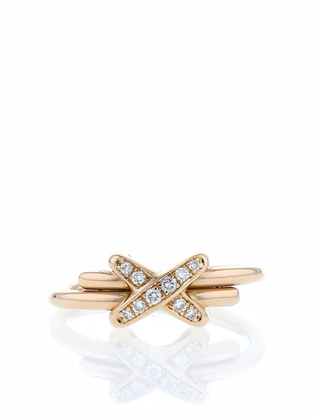 Chaumet кольцо Jeux de Liens pre-owned из розового золота с бриллиантами