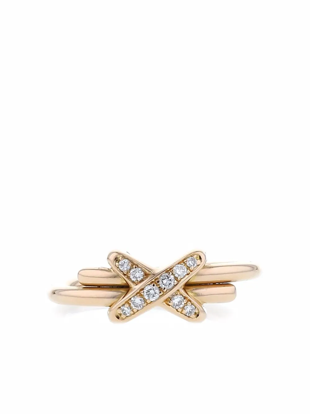 Chaumet кольцо Jeux de Liens pre-owned из розового золота с бриллиантами