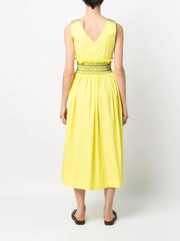P.A.R.O.S.H. embroidered-waistband Dress - Farfetch