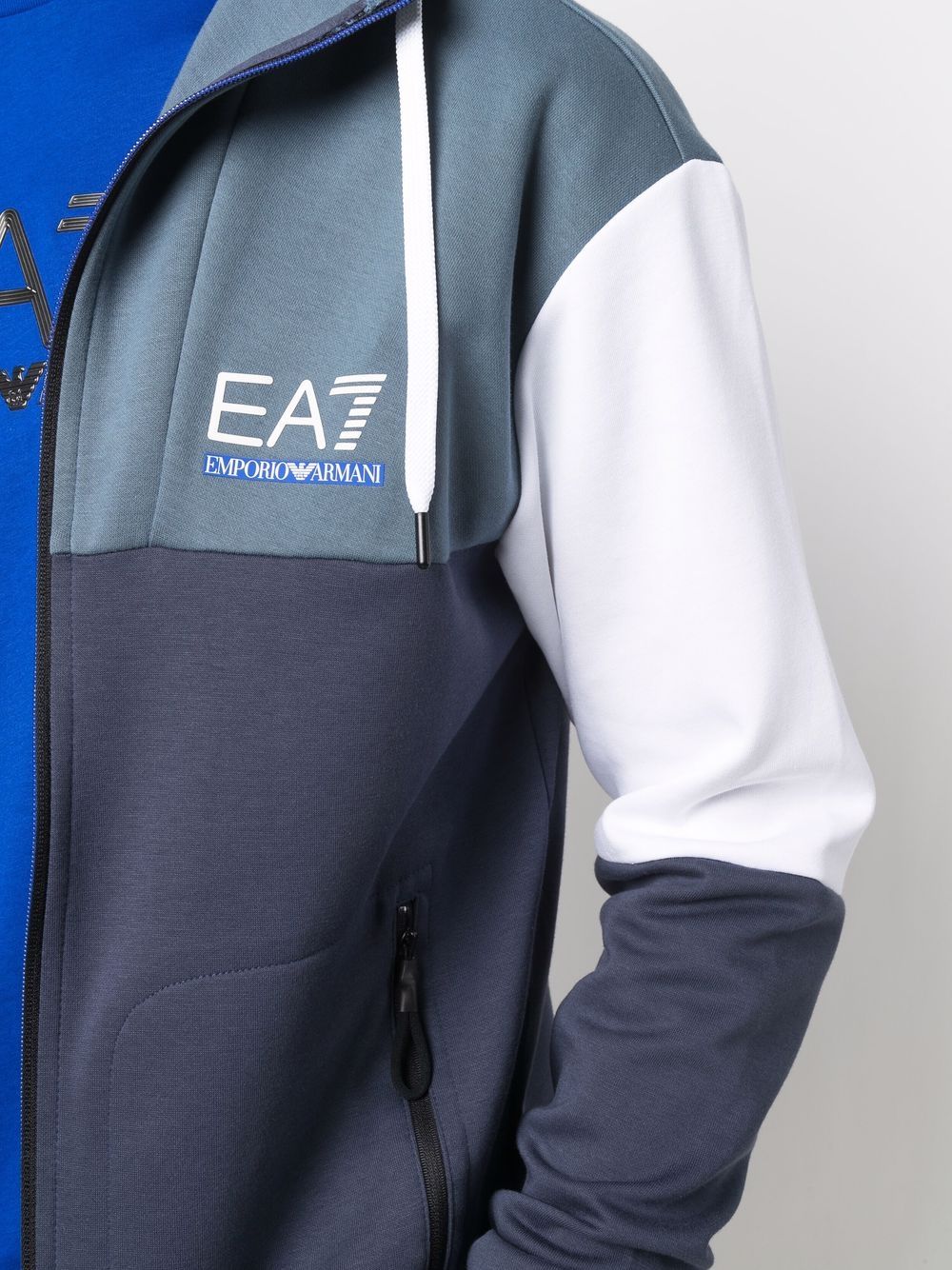 фото Ea7 emporio armani panelled logo-print tracksuit set