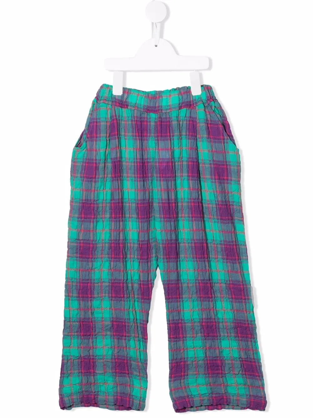 

The campamento pantalones con cuadros estampados - Verde