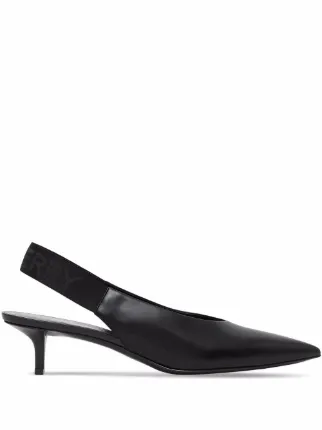 Burberry バーバリー スリングバック パンプス | ブラック | FARFETCH JP