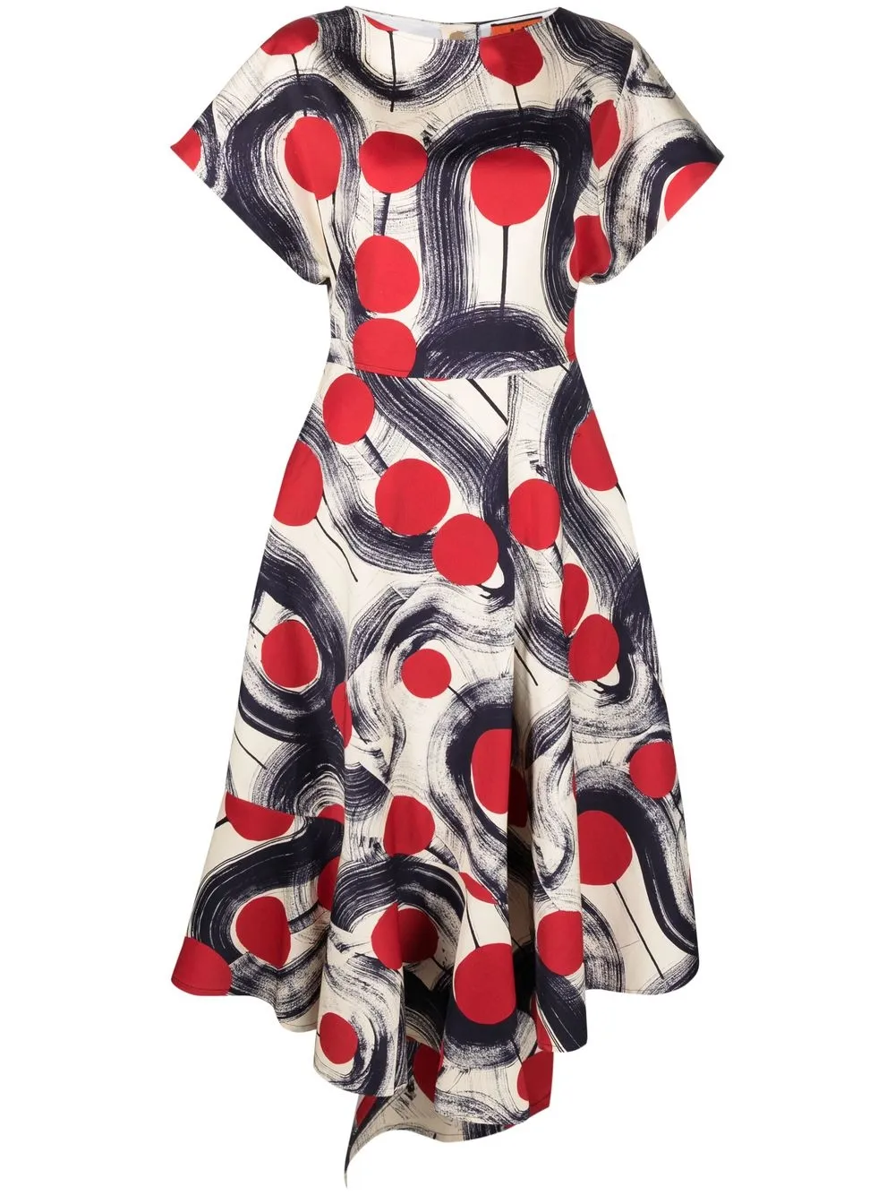 

colville vestido midi con estampado gráfico - Neutro