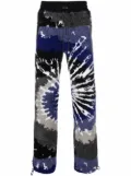 AMIRI tie-dye faux-shearling trousers - Black