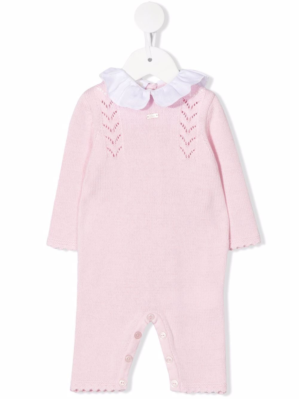 фото Le bebé enfant contrasting colar knitted romper