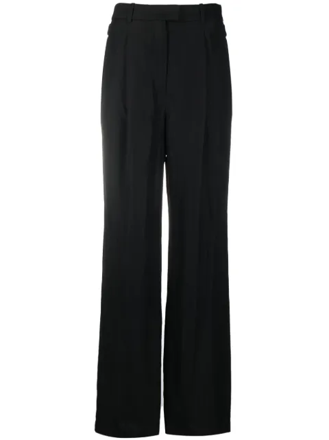 high-waisted tailored trousers