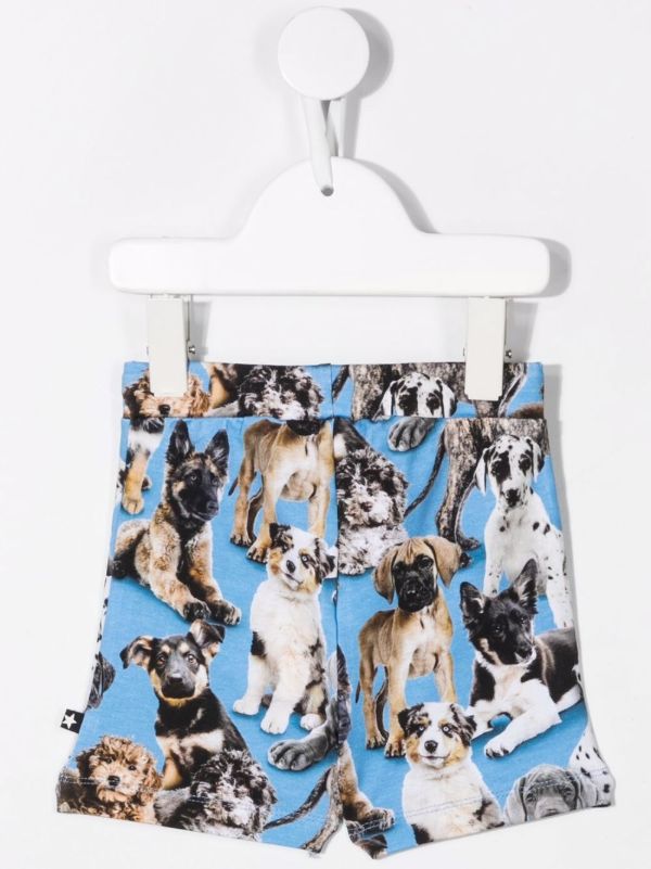 all-over dog-print shorts