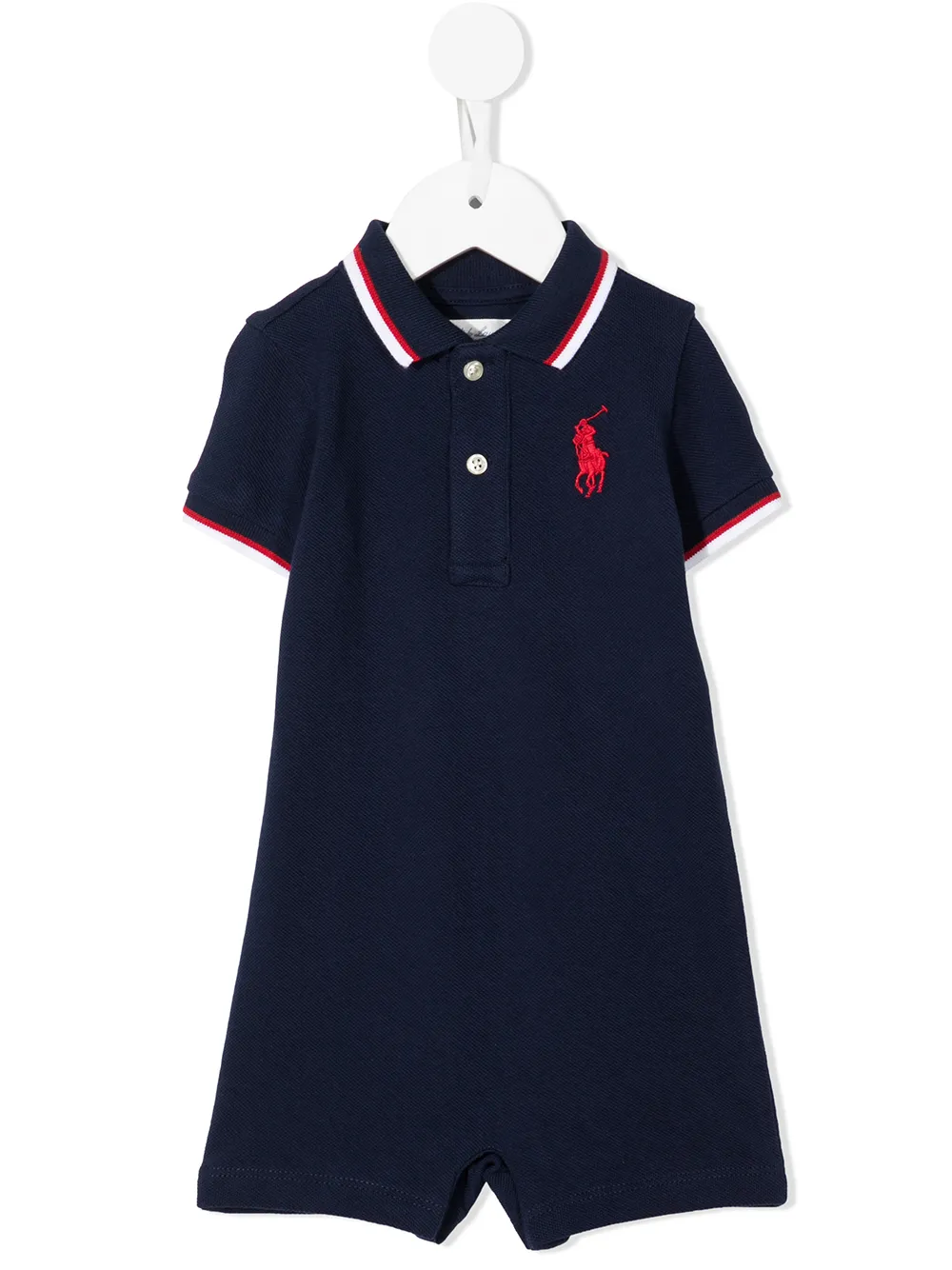 

Ralph Lauren Kids mameluco con cuello de polo - Azul