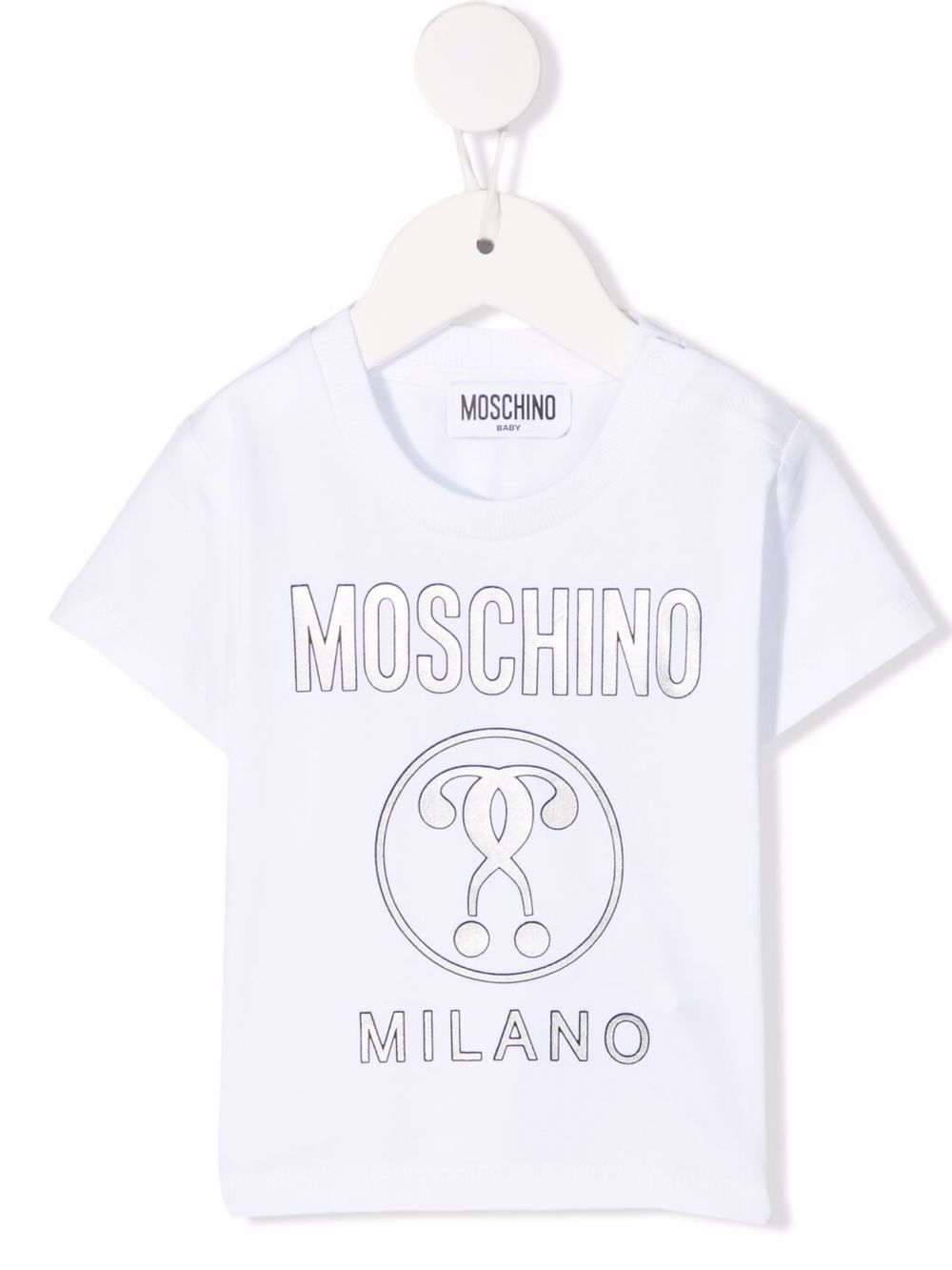 

Moschino Kids playera con logo estampado - Blanco