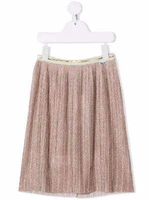 Powder pink shop pleated skirt