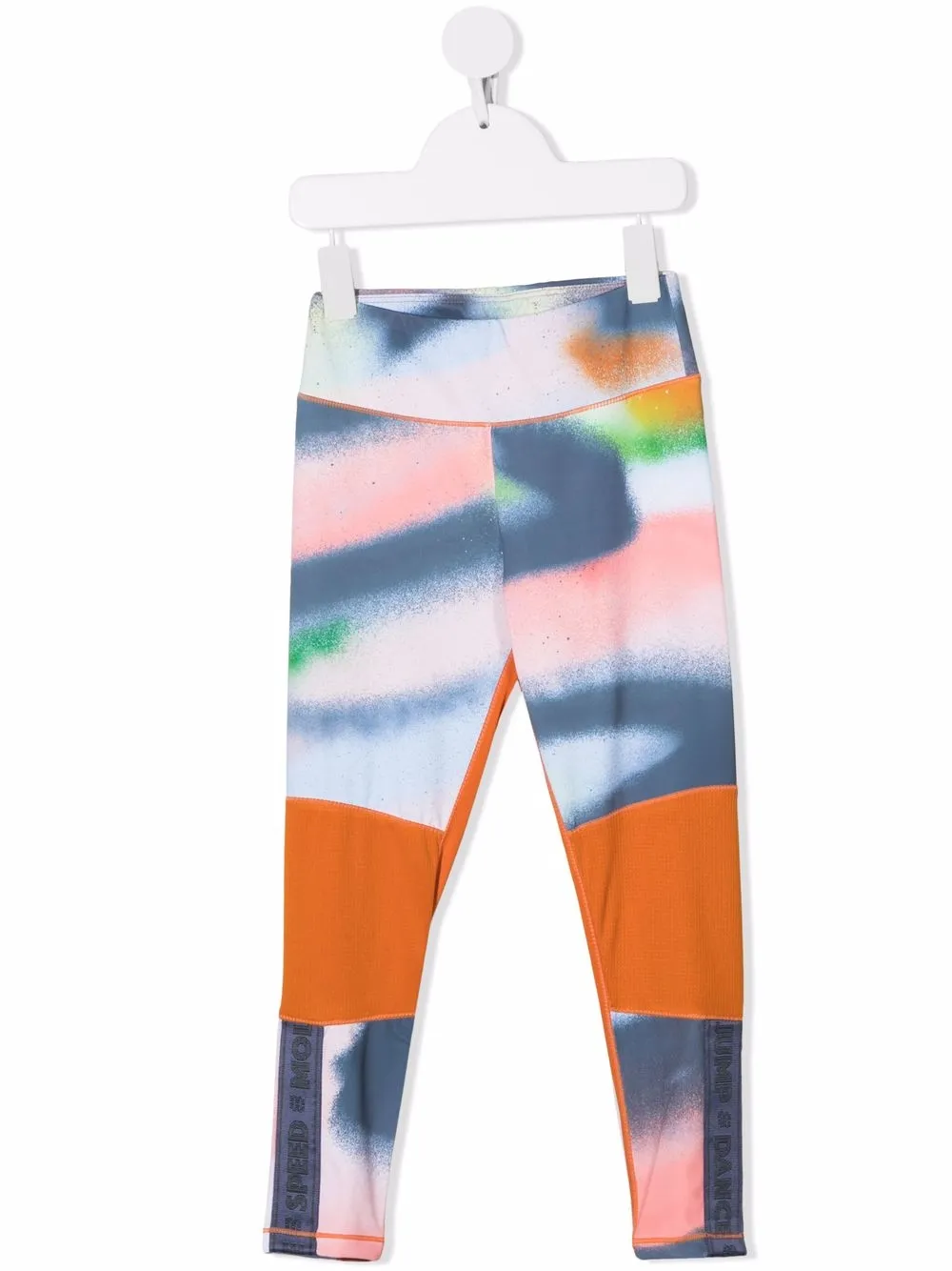 

Molo Faded Spray-print leggings - Blue