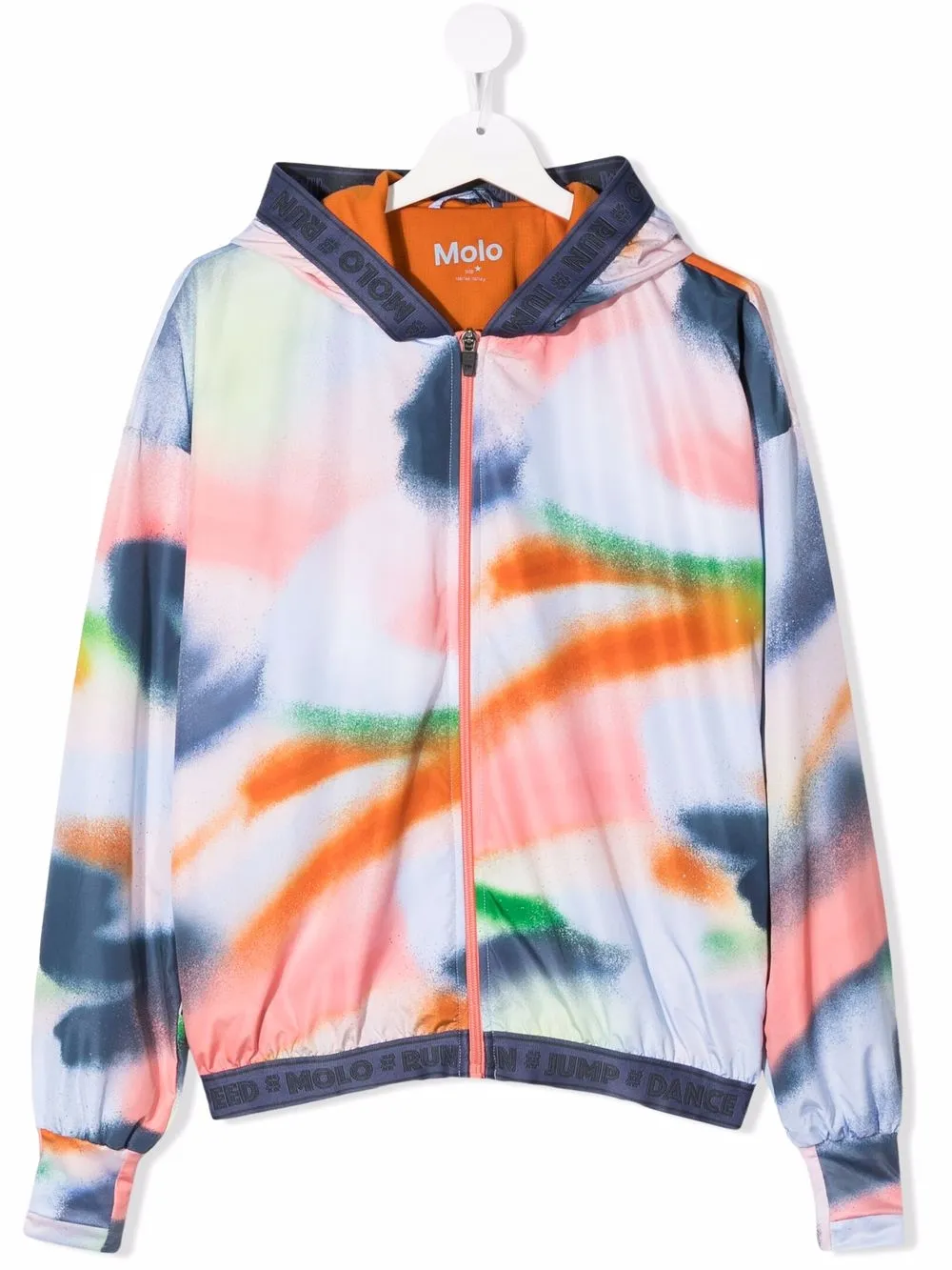 

Molo TEEN Faded Spray-print zipped hoodie - Blue