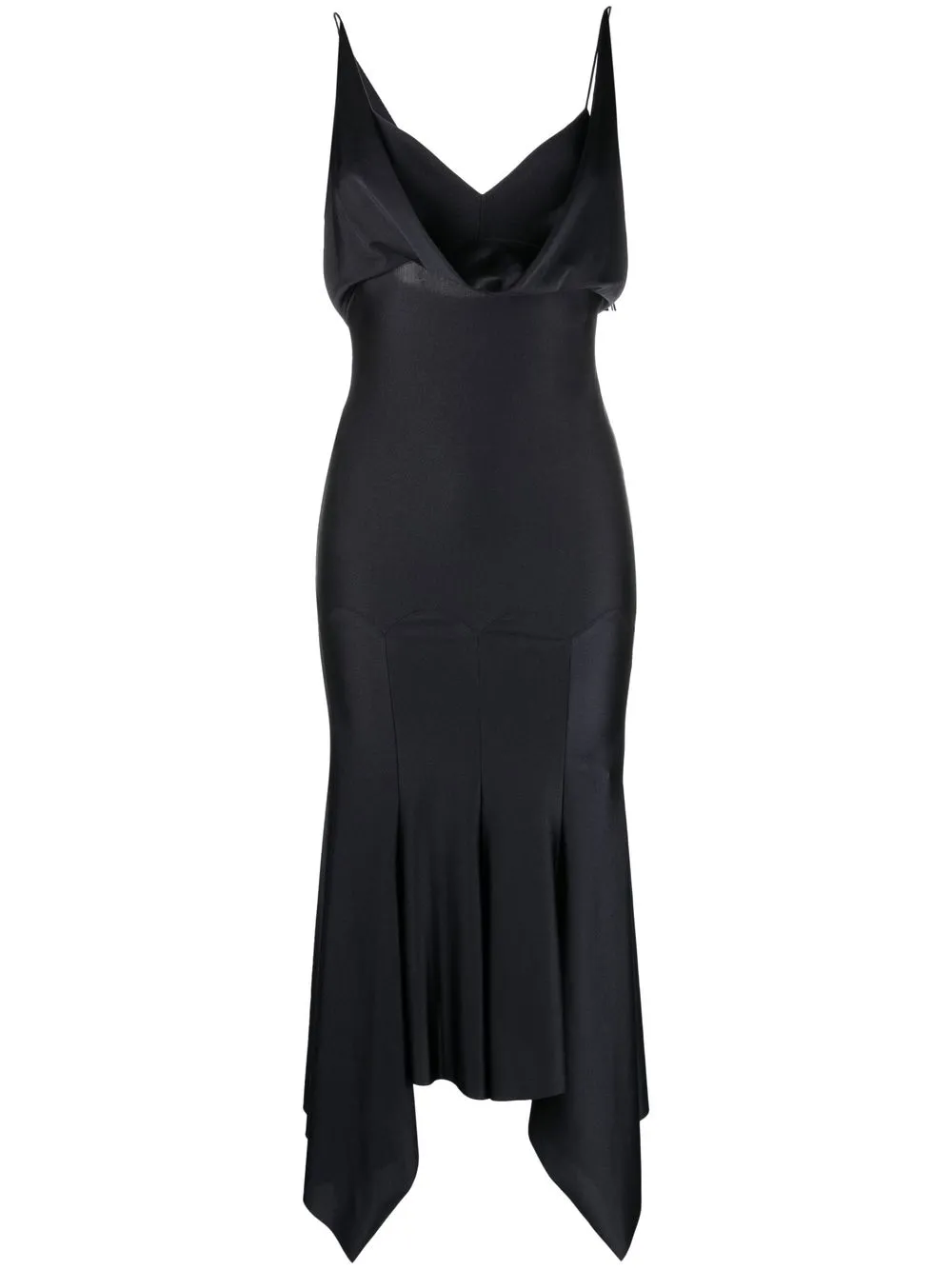 

Philosophy Di Lorenzo Serafini draped-neck curved-hem dress - Black