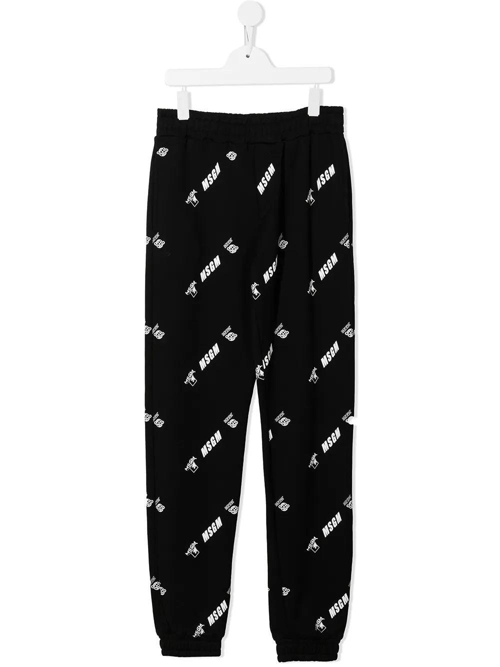 

MSGM Kids pants con logo estampado - Negro