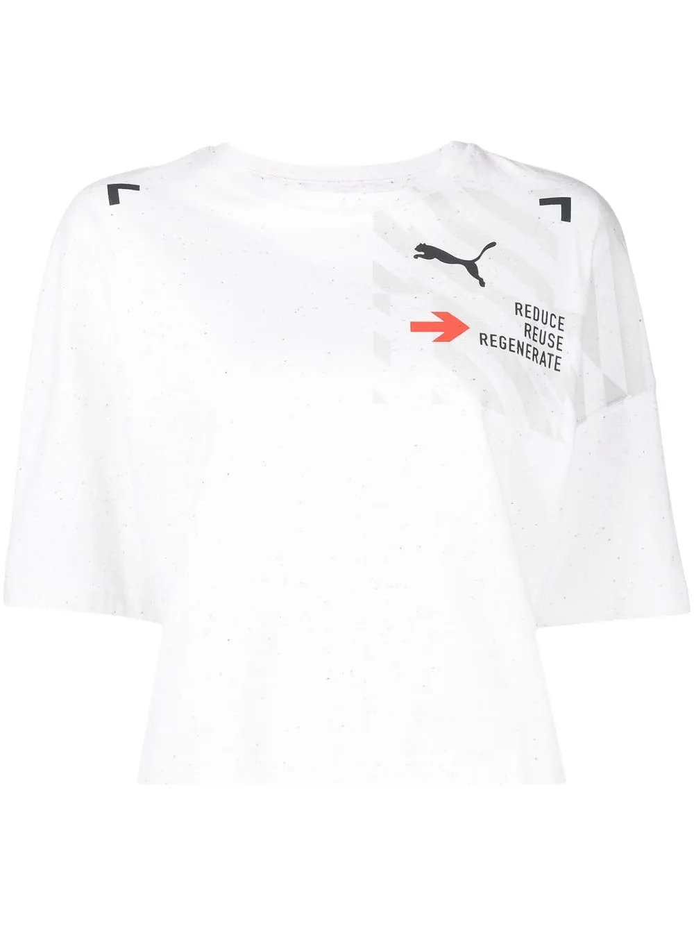 

PUMA playera con cuello redondo y logo - Blanco