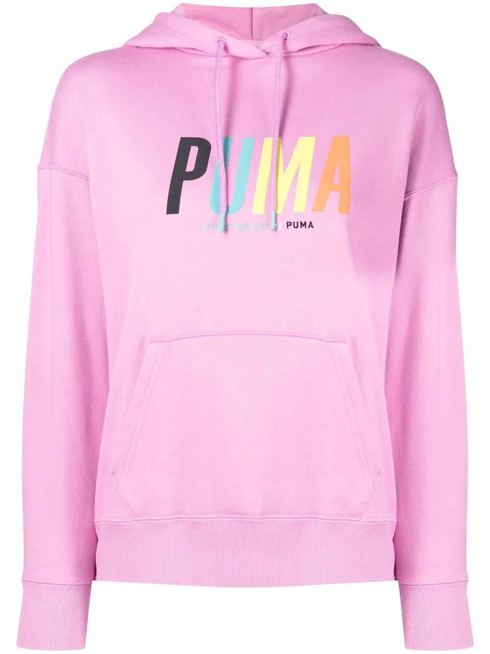 PUMA hoodie con logo y cordones - Rosado