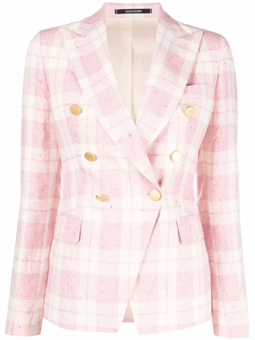 

Tagliatore blazer con motivo de cuadros - Rosado