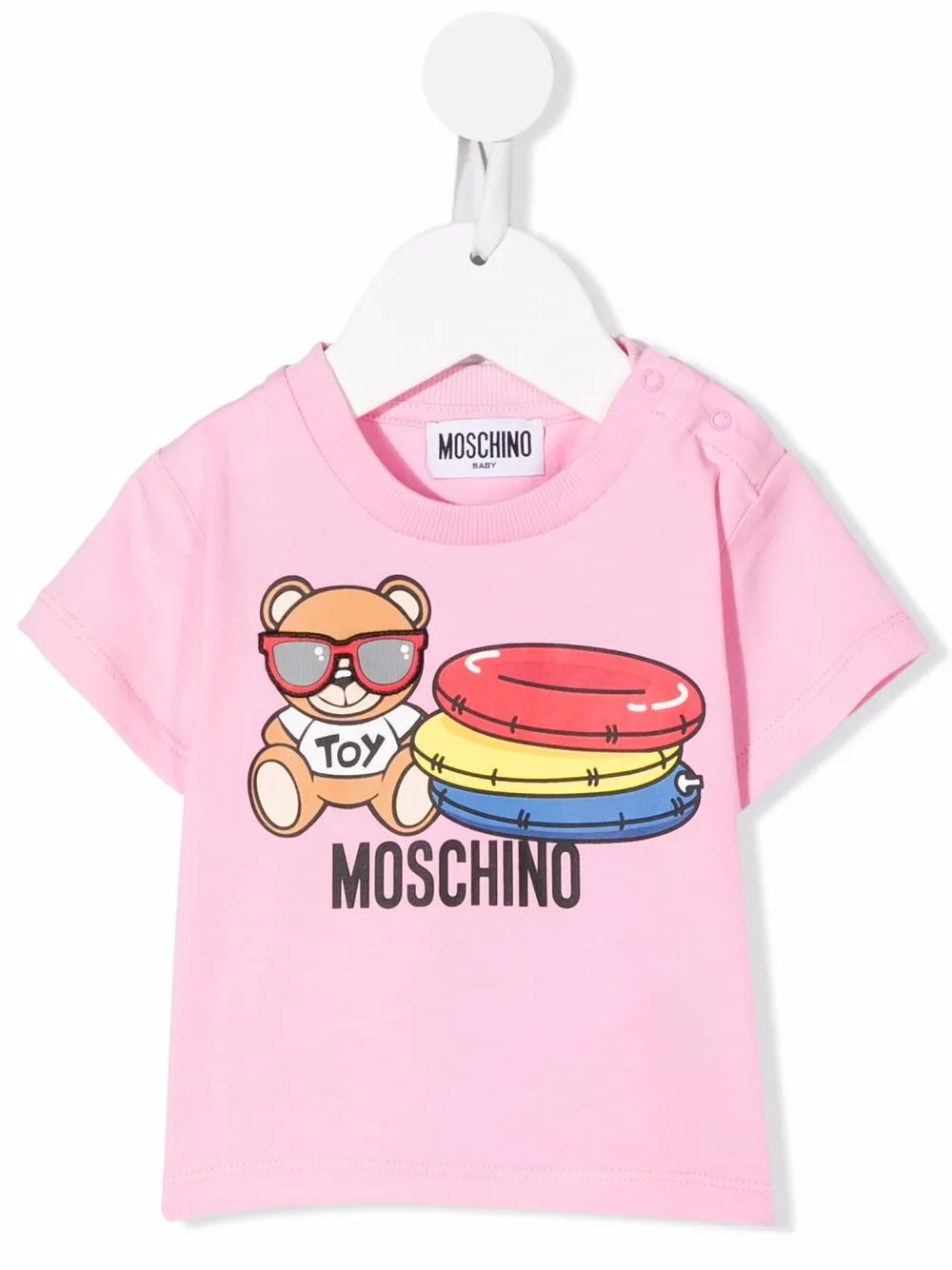 

Moschino Kids playera con motivo Teddy Bear - Rosado