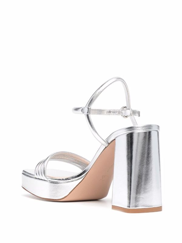 Metallic silver deals platform sandals