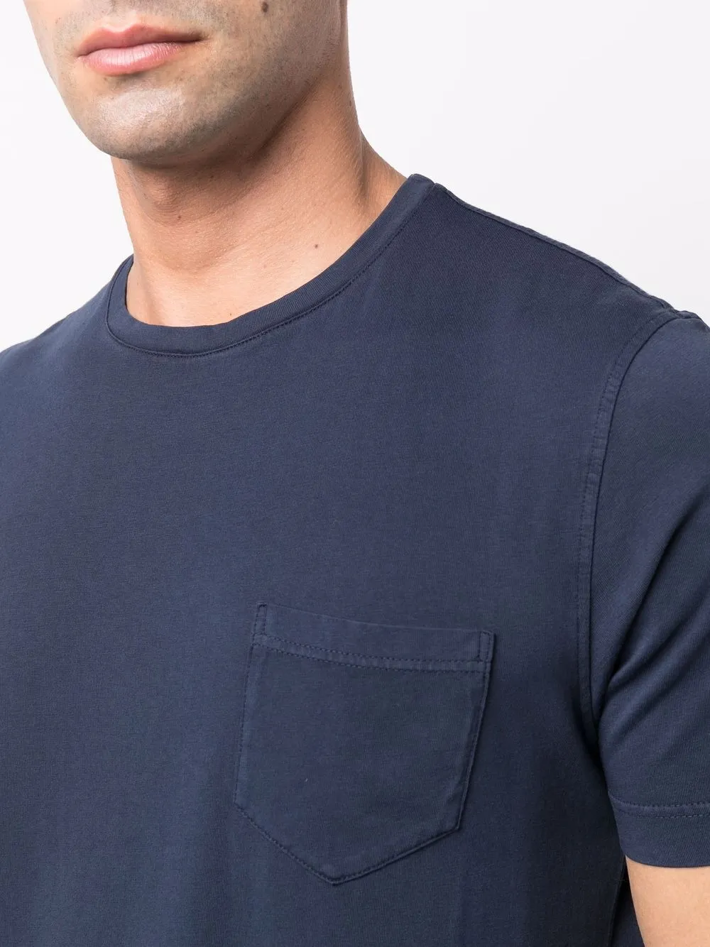 Drumohr T-shirt met opgestikte zak Blauw