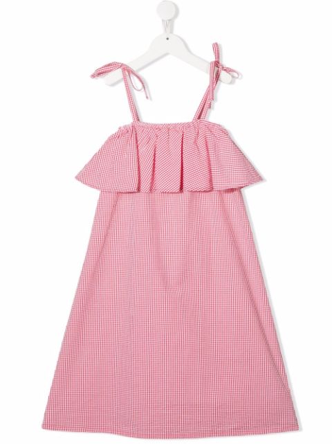 The campamento checked ruffle-trimmed dress