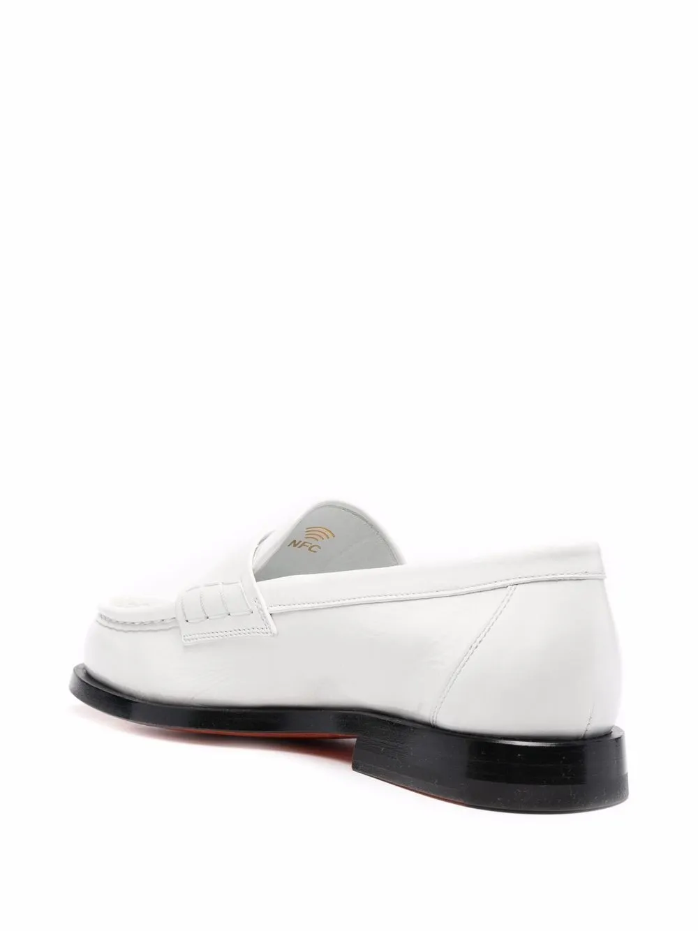 Santoni Penny Leather Loafers