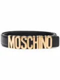 Moschino logo-buckle belt - Black